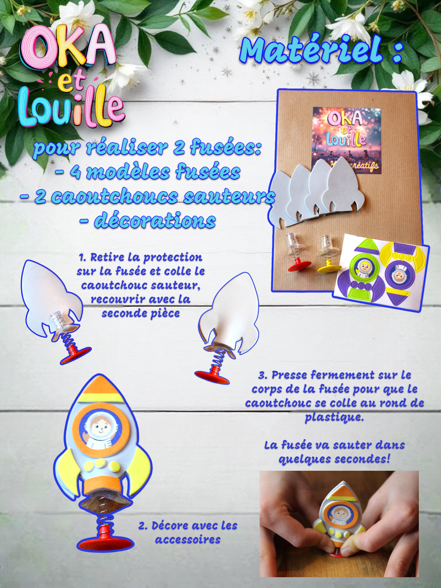 Kit créatif - les fusées sauteuses