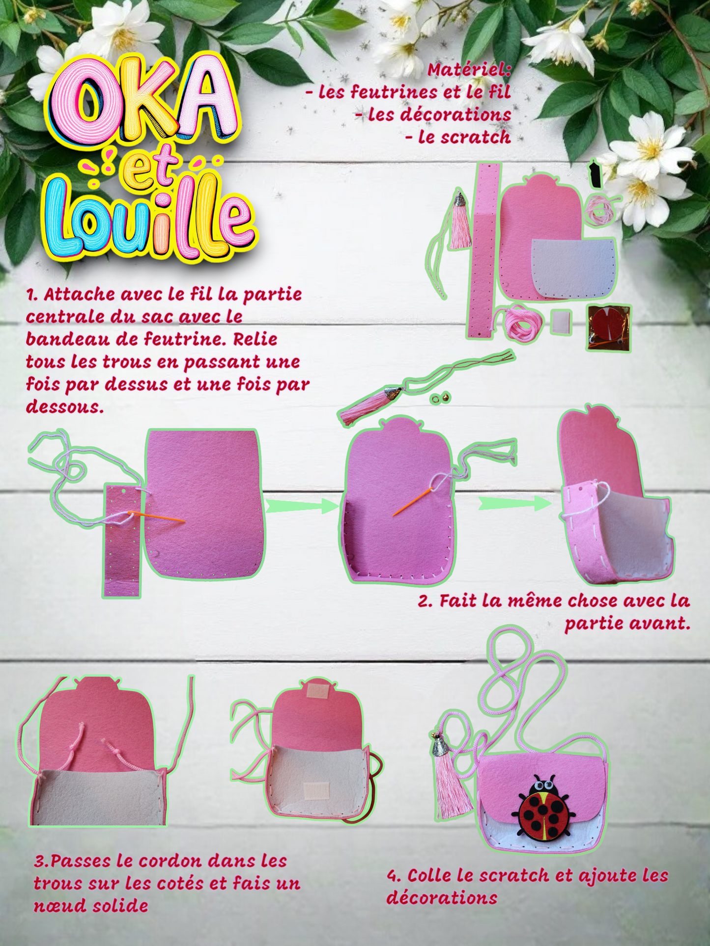 Kit créatif - Mon petit sac en feutrine