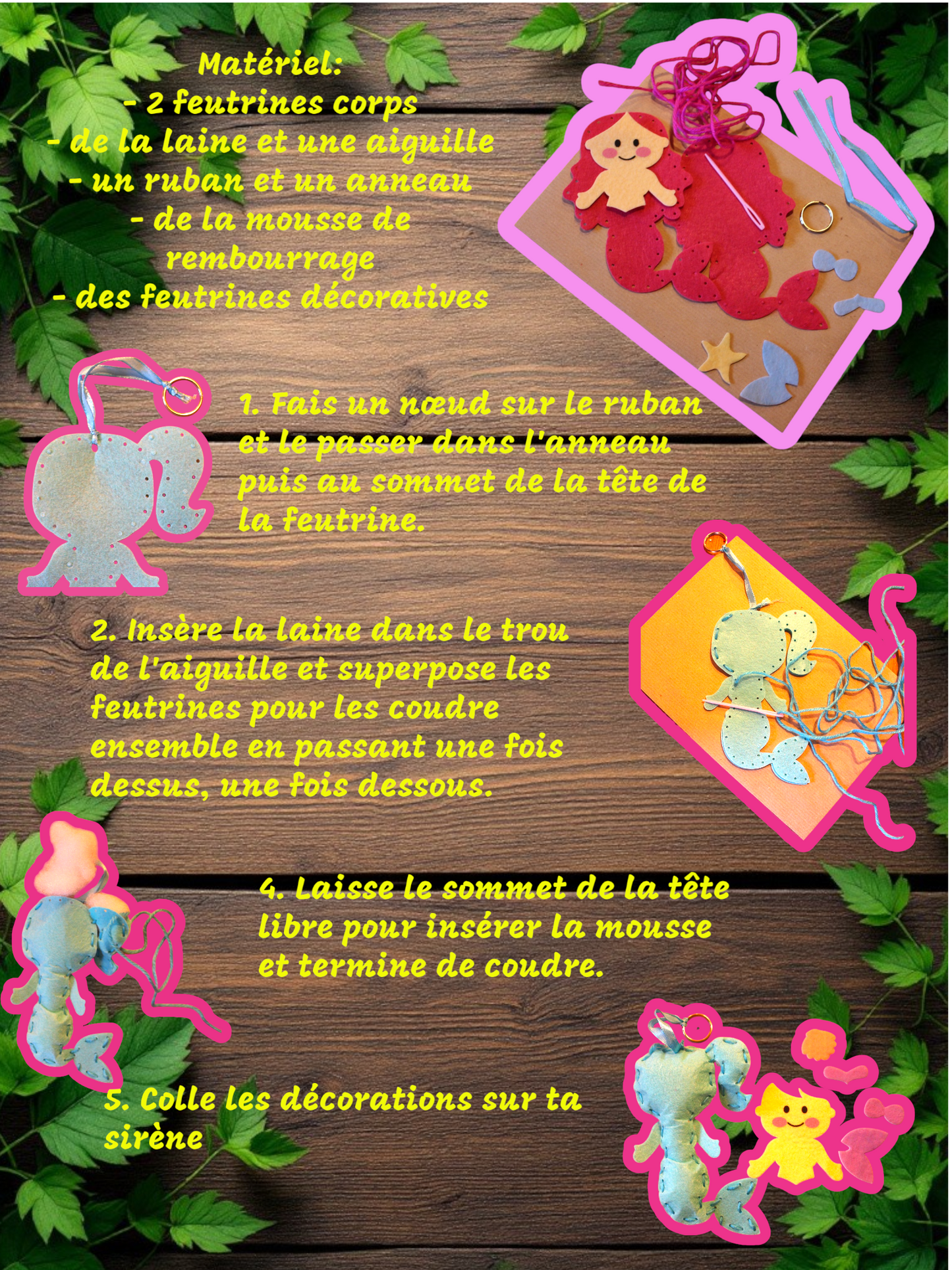 Kit créatif - le porte clé sirène
