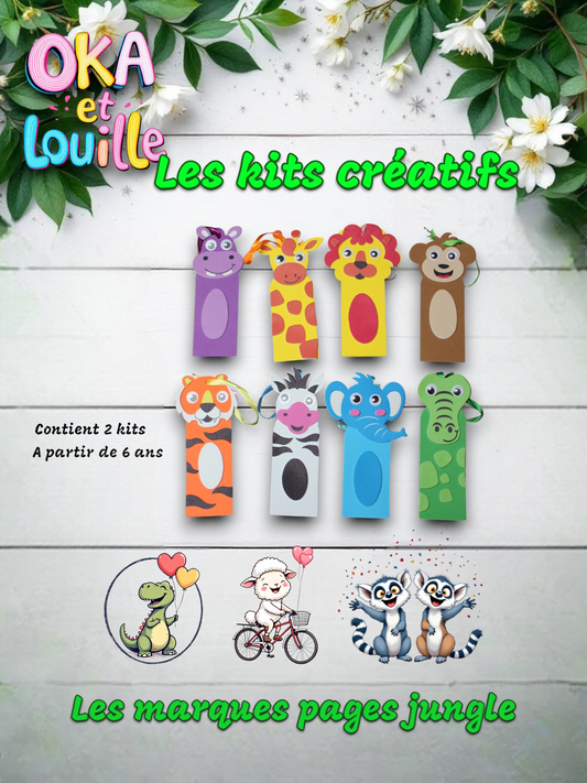 Kit créatif - le marque page jungle