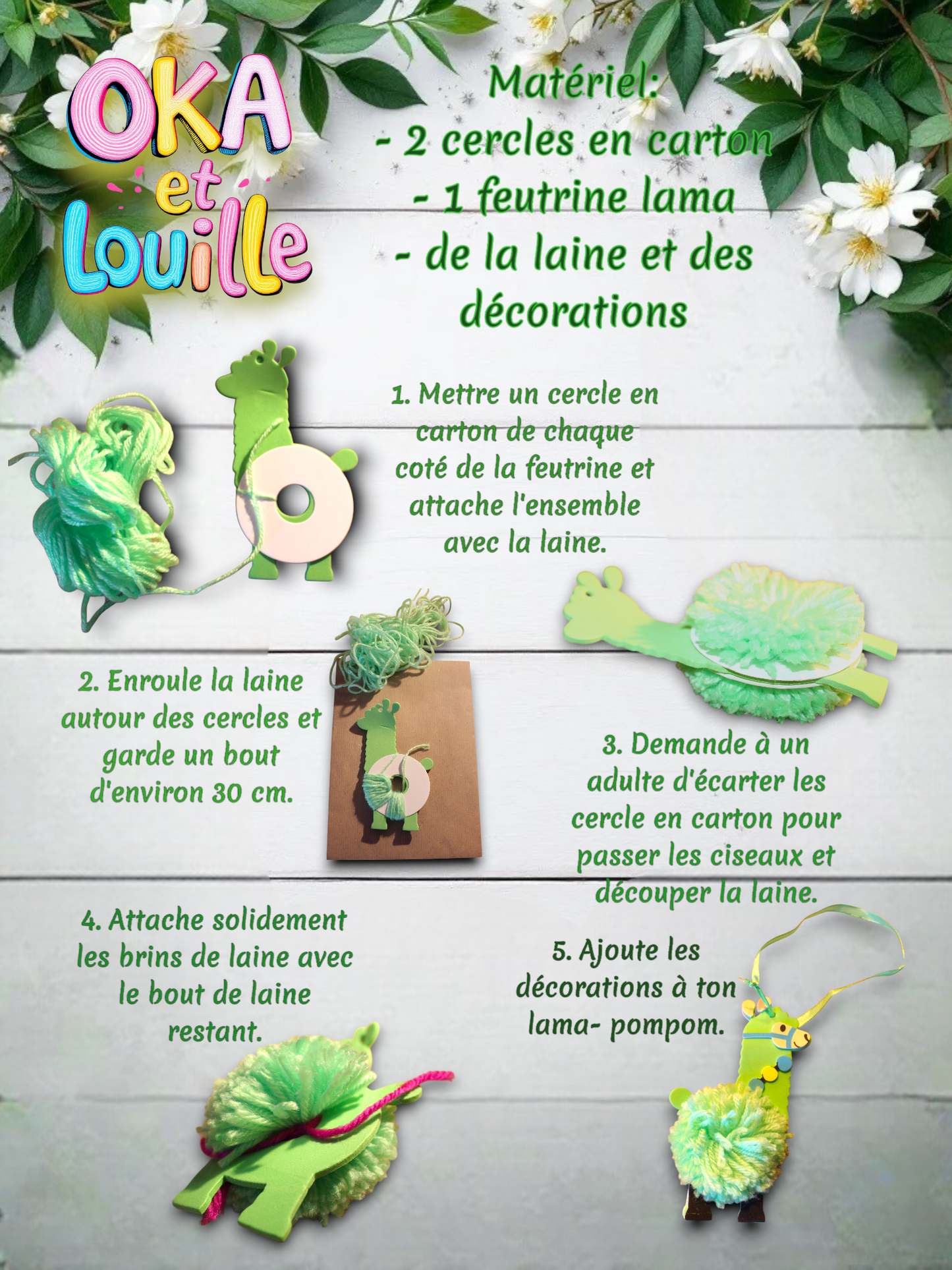 Kit créatif - le lama pompom